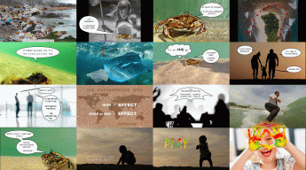 montage of image frames from the short video, The Everlasting Poo.