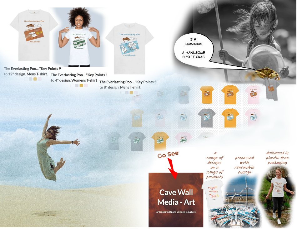 start the conversation montage of images showing t-shirts and girl wearing t-shirt with key-point print on front with arrow pointing to link to shop